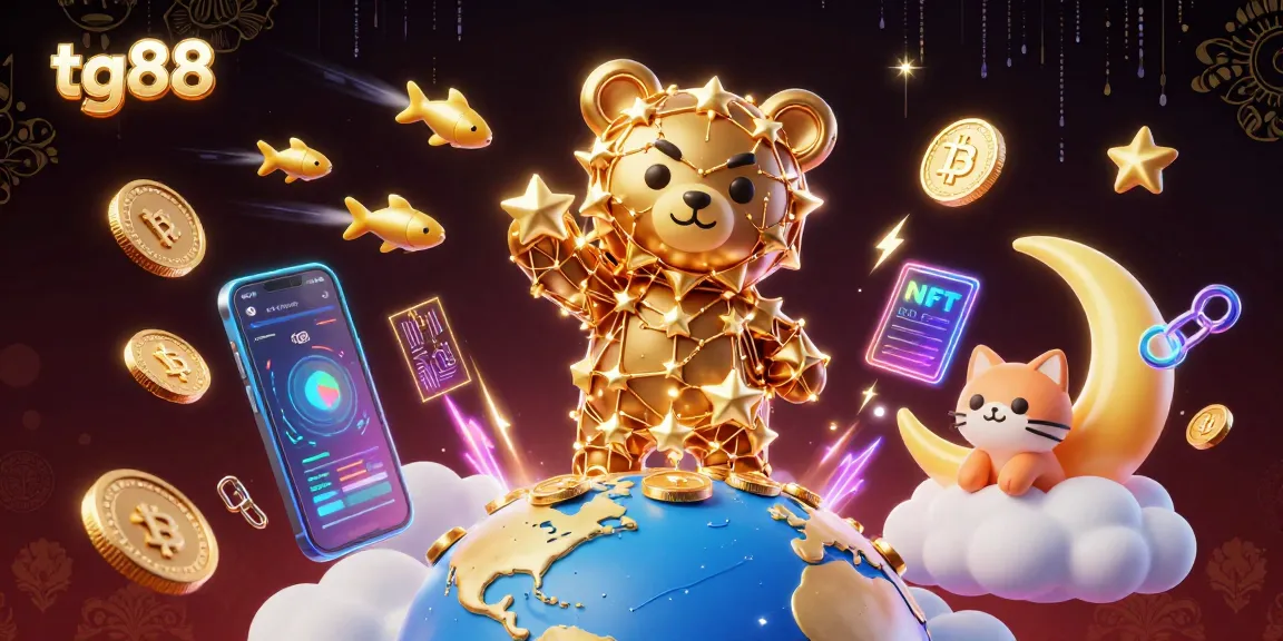Engage in thrilling gameplay at tg88 with a vibrant 3D casino illustration featuring stunning cosmic elements.