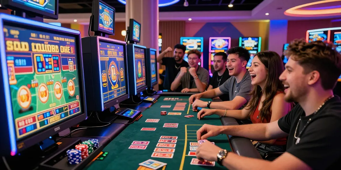 Exciting gaming atmosphere at HIT CLUB with players enjoying live casino games, vibrant graphics, and a dynamic environment.