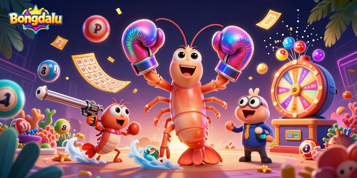Bongdalu showcases a vibrant 3D scene with dynamic lottery elements and characters for gamblers to engage.