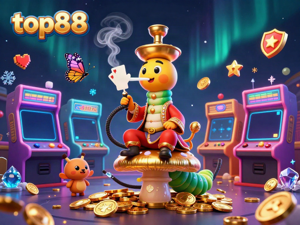 Engage in thrilling gameplay at top88 featuring a whimsical poker-themed scene.