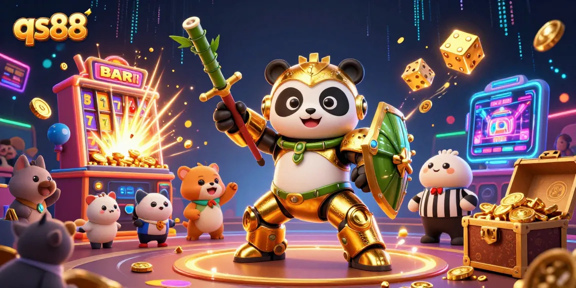 Spin the reels and win big at qs88 with a vibrant casino scene filled with excitement and action.