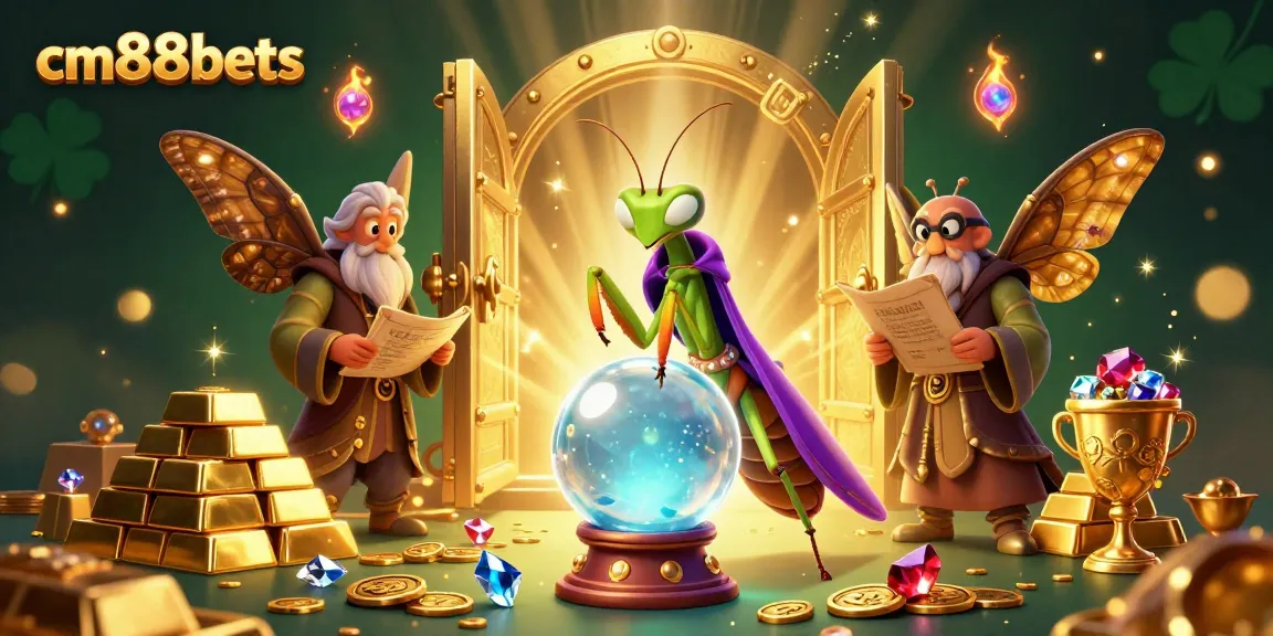 Engage with cm88bets: Experience rich casino magic with fortune-telling mantis, moth librarian, and golden treasures!