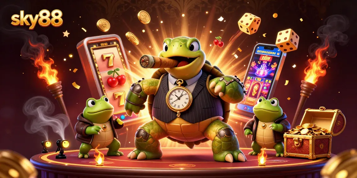 Experience the excitement of sky88 with a dazzling jackpot explosion in this vibrant casino scene.