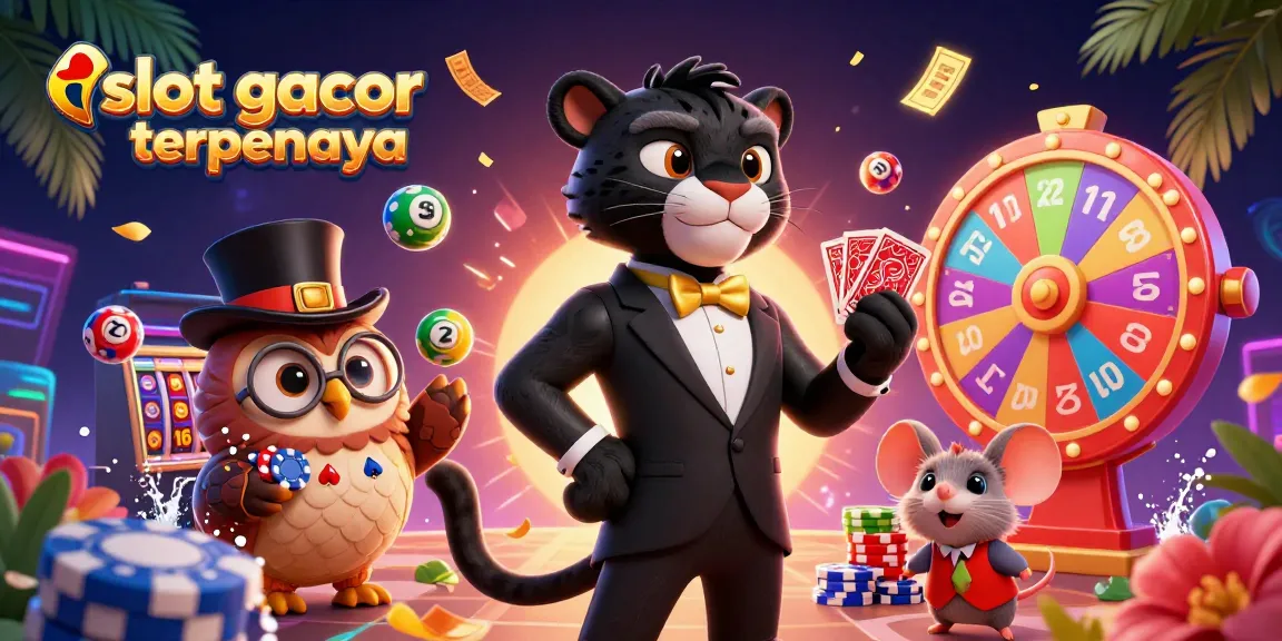 Experience the excitement of slot gacor terpercaya with this vibrant casino scene depicting thrilling game elements.