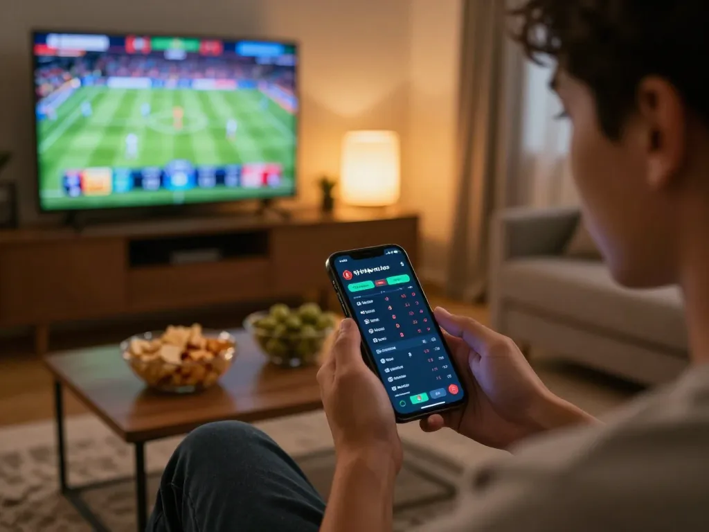 Betting on tỷ lệ kèo nhà cái 5 during an exciting game night in cozy living room