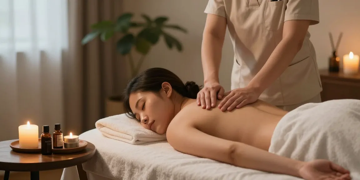 수원출장마사지 relaxing home spa service with calming atmosphere and soothing elements.