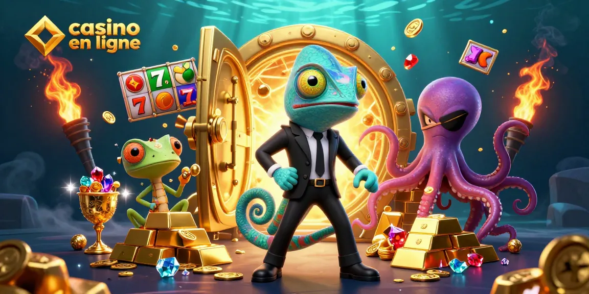 Vivez l'aventure au casino en ligne avec le caméléon, le gecko et l'octopus.