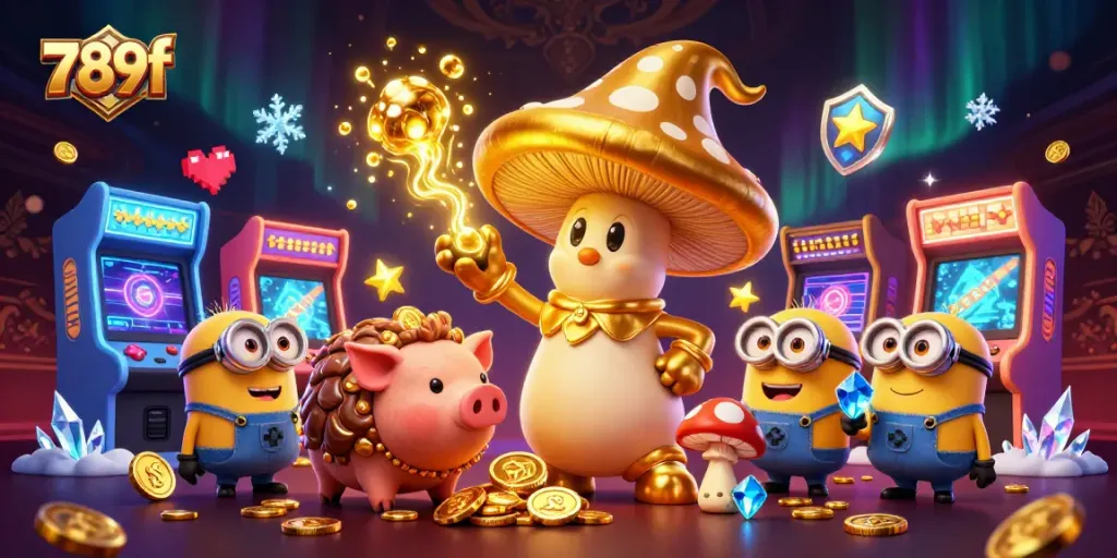 Experience thrilling gameplay at 789f with magical treasures and dynamic gaming elements in a captivating casino scene.
