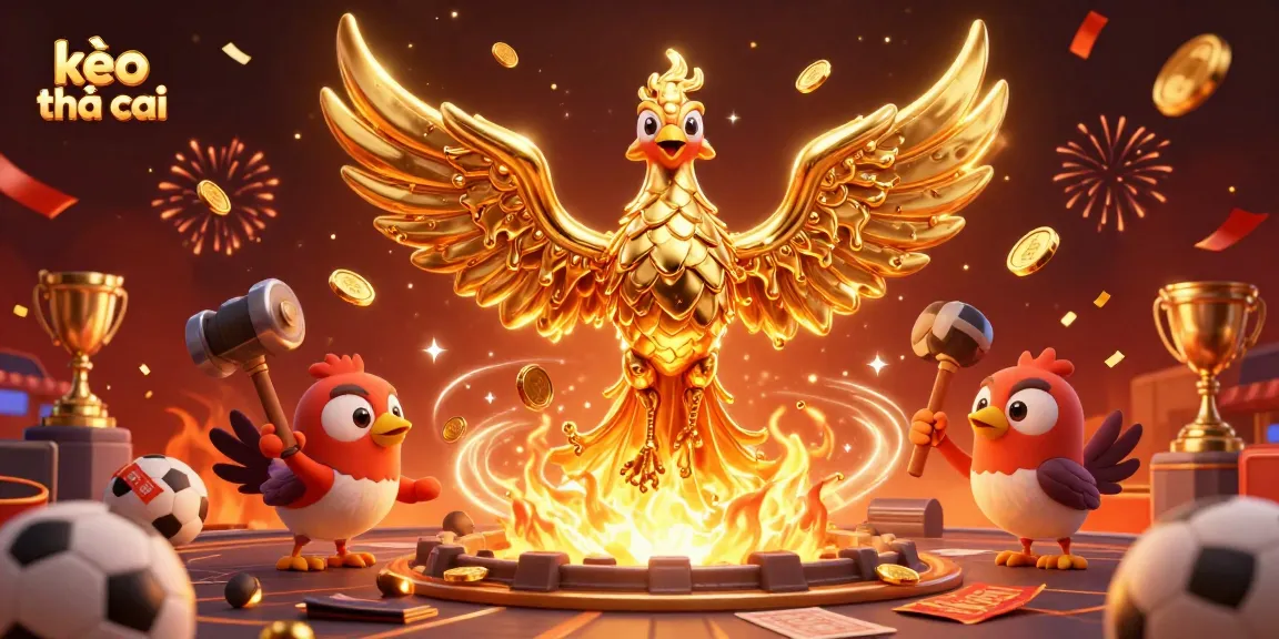 Place bets with kèo nhà cái while enjoying this vibrant 3D casino illustration of winning moments.