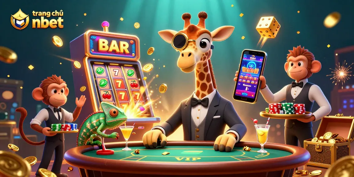Experience the vibrant world of trang chủ nbet as animated characters engage in thrilling casino action.