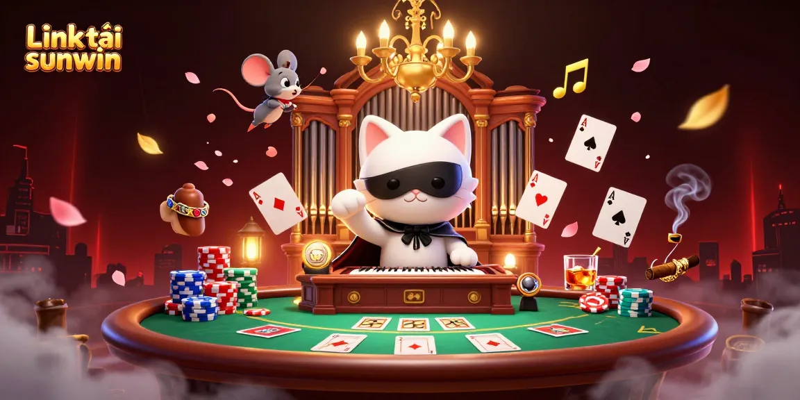 Experience the excitement of Link tải sunwin in a vibrant 3D casino illustration.
